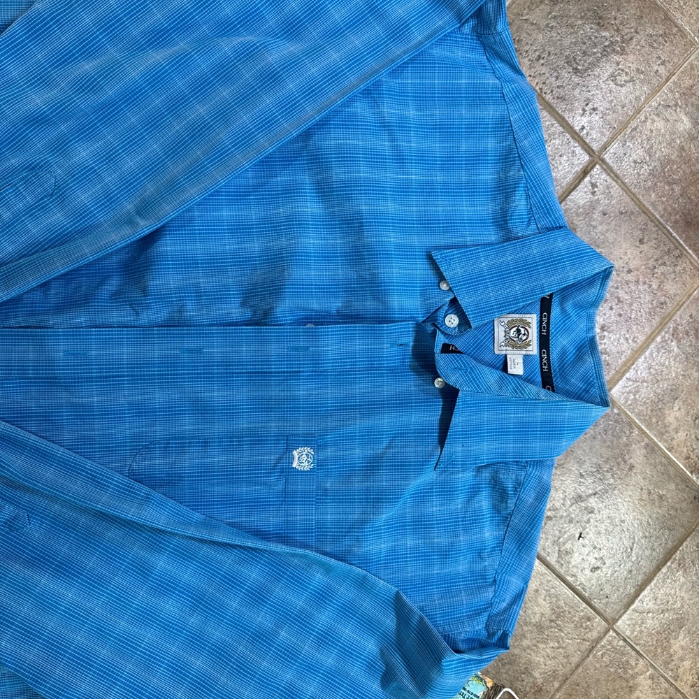 Cinch Blue Plaid Shirt